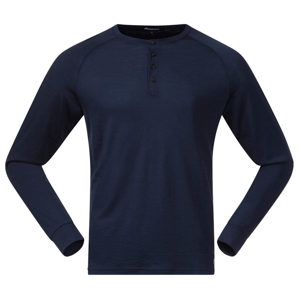 Bergans Lysebu Wool Henley Navy Blue