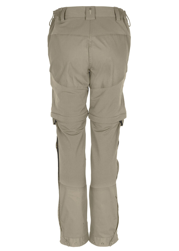 Pinewood Finnveden Hybrid Zip Off Trousers damesbroek l khaki