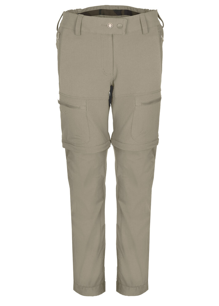 Pinewood Finnveden Hybrid Zip Off Trousers damesbroek l khaki