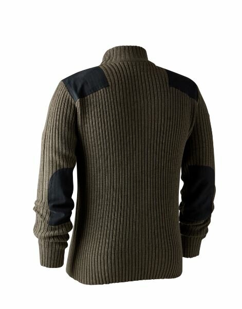 Deerhunter Rogaland knit w.zip Neck leaf melange