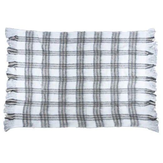 Mars &amp; More Plaid wol look ruit beige 130x170 cm