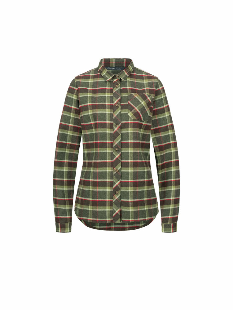 Blaser damesblouse Charlotte olive/red checked