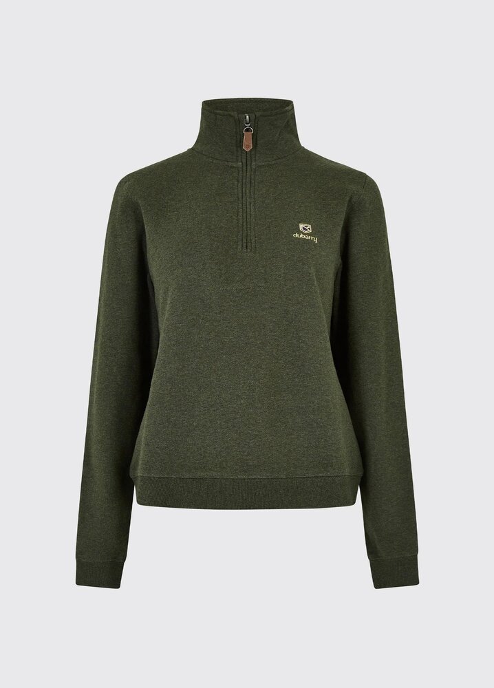 Dubarry Castlemartyr Women&#039;s Quarter Zip Sweatshirt - Olive