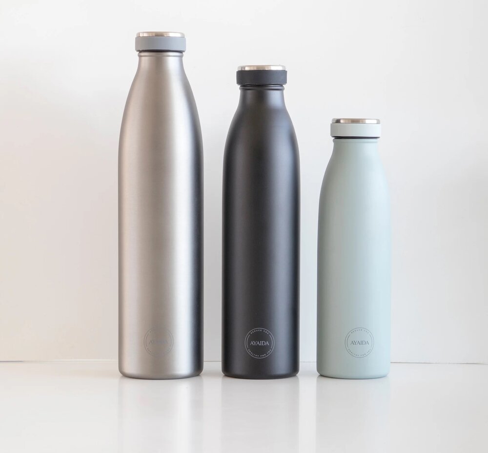 Drinking Bottle Matte Black AYA&amp;IDA