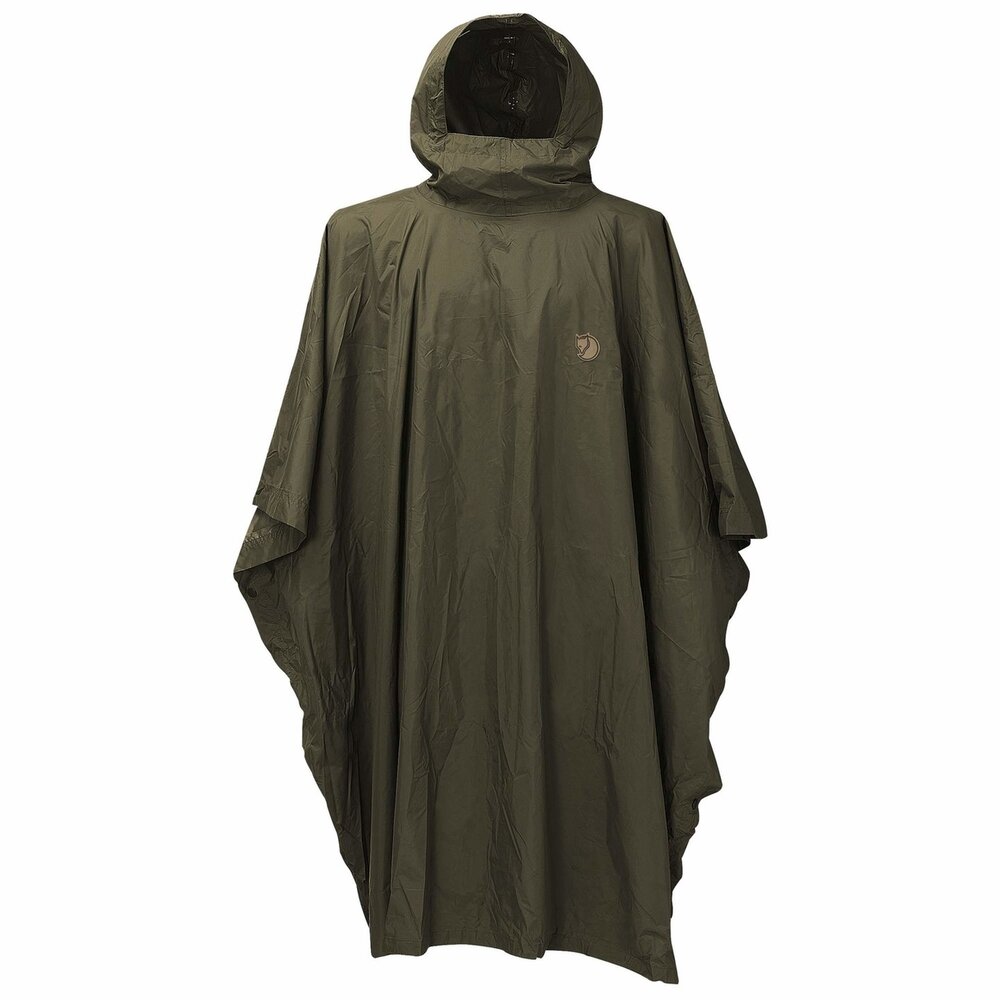Fj&auml;llr&auml;ven Poncho dark olive
