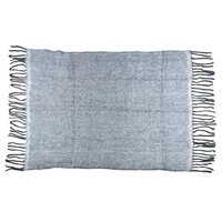 Mars &amp; More Plaid wol look zig zag grijs/wit 130x170cm
