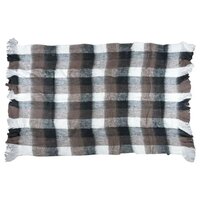 Mars &amp; More Plaid wol look ruit bruin 130x170 cm