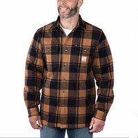 Carhartt Relaxed fit heavyweight flannel sherpa-lined shirt