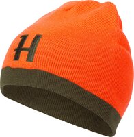 Harkila reversible beanie Willow green/orange