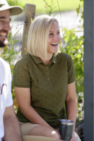 Blaser Allover Polo Shirt Ladies Dark Olive/Black