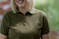 Blaser Allover Polo Shirt Ladies Dark Olive/Black