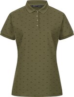 Blaser Allover Polo Shirt Ladies Dark Olive/Black