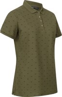 Blaser Allover Polo Shirt Ladies Dark Olive/Black
