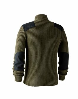 Deerhunter Rogaland knit w.zip Neck Green melange