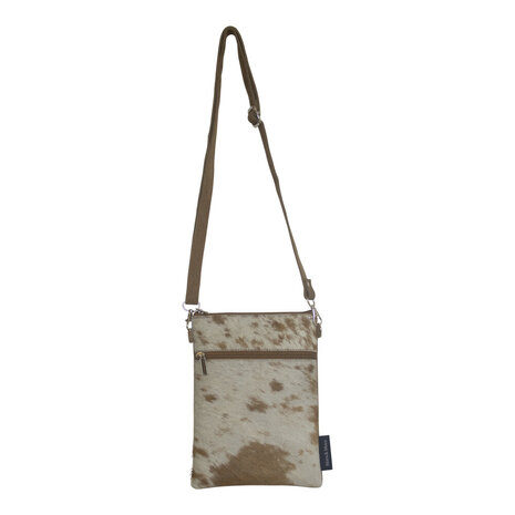 Mars & More crossbody tas verticaal koe bruin 23x17cm