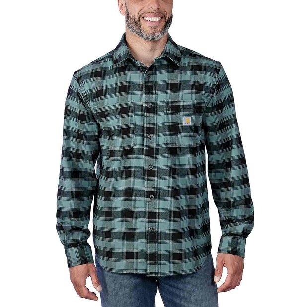 CARHARTT RUGGED FLEX&trade; RELAXED FIT MIDWEIGHT FLANNEL LONG-SLEEVE PLAID SHIRT