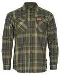 Pinewood Lappland Rough Flannel Shirt Green/Brown
