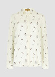 Daphne Hound Print Shirt - Cream